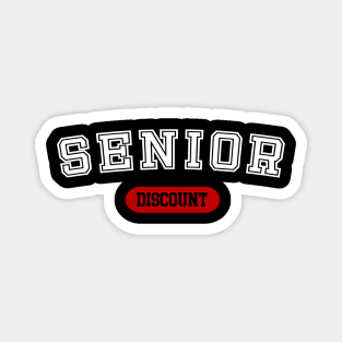 Senior Discount - Fun Vintage College Typography Magnet