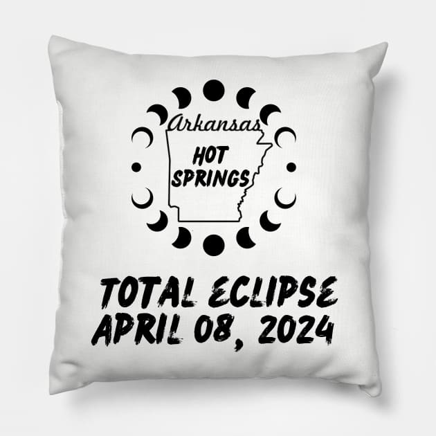 Arkansas Total Solar Eclipse 2024 Pillow by Total Solar Eclipse