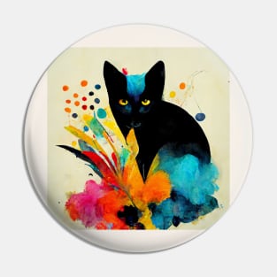 Abstract Cat Pin