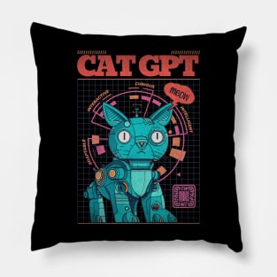 Cat GPT Pillow