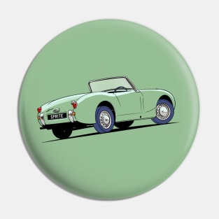 Austin Healey 'bug eye' Sprite in green Pin