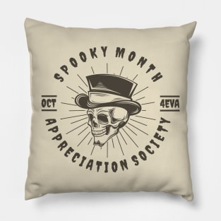 Spooky Month Appreciation Society Vintage Pillow