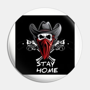 stay home gun Pin