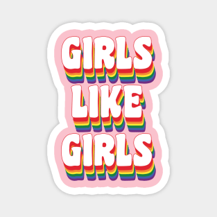 Girls like girls (rainbow) Magnet