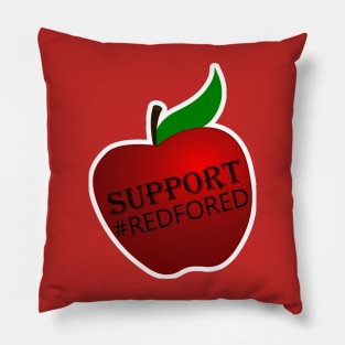 Teacher Support Wear Red for Public Ed School Support Shirt Pillow