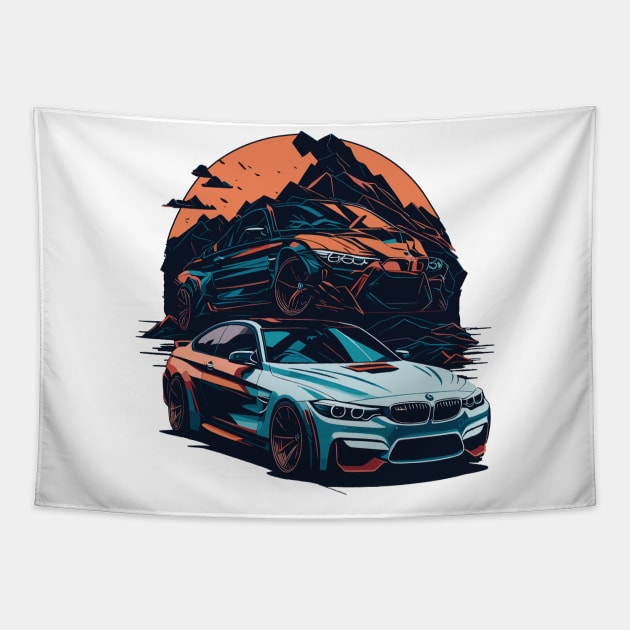 BMW M4 F82 Classic Tapestry by Cruise Dresses