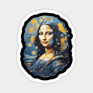 Mona Lisa in the style of Van Gogh Magnet