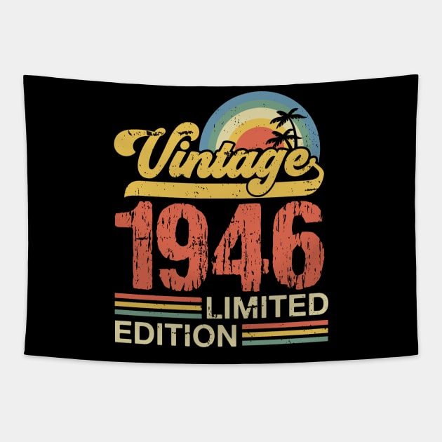 Retro vintage 1946 limited edition Tapestry by Crafty Pirate 