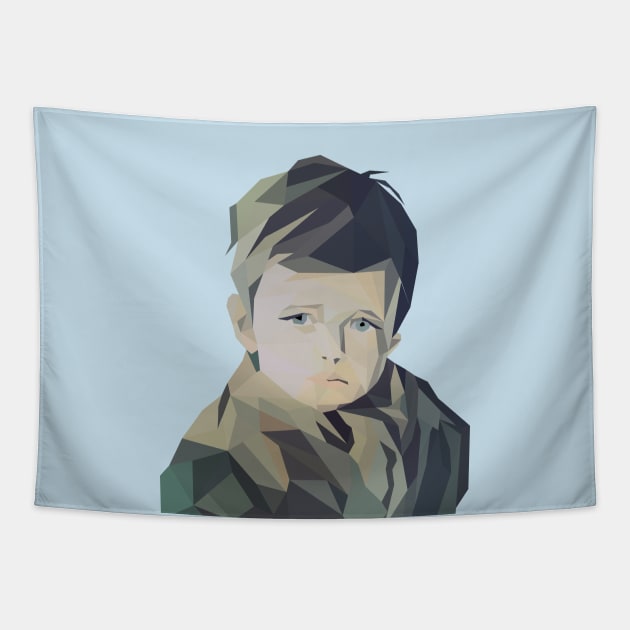 Crying Boy Tapestry by tamir2503