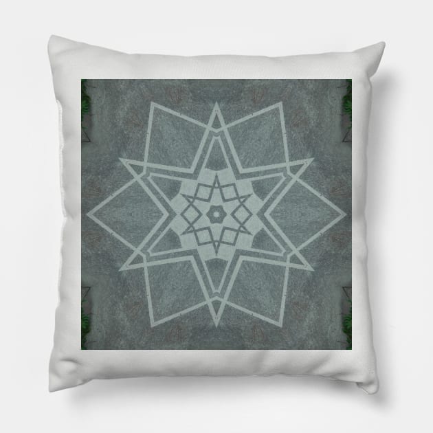 Reverse Graffitti Kaleidoscope Pattern (Seamless) 6 Pillow by Swabcraft