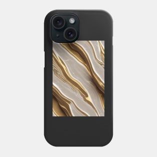 Gild Marble White and Gold Stone Pattern Texture #3 Phone Case