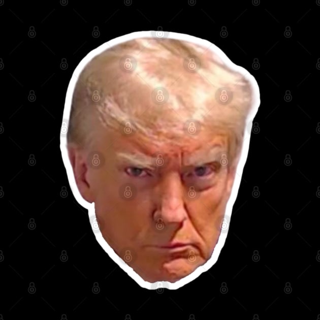 Donald Trump Mugshot Photo Floating Head by blueduckstuff