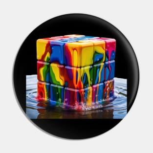 Colorful Crazy Rubik's Cube Pin