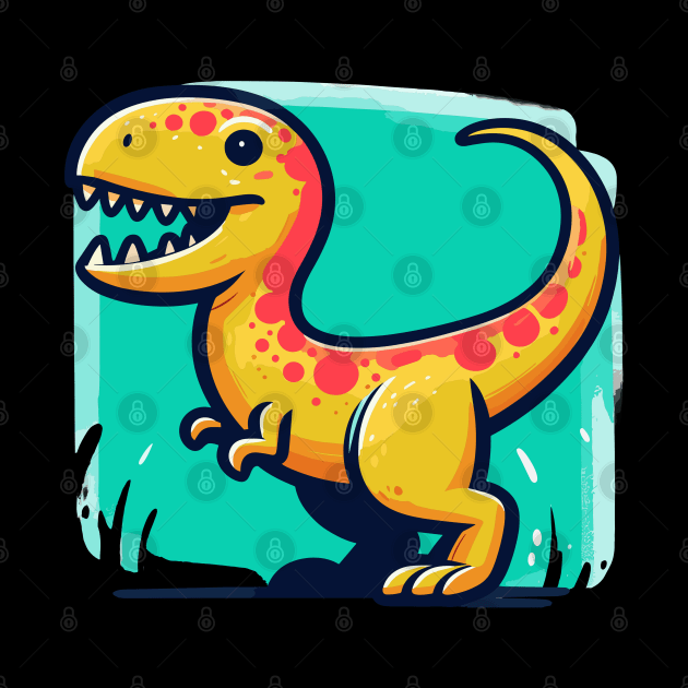 Cute cartoon trex by Evgmerk