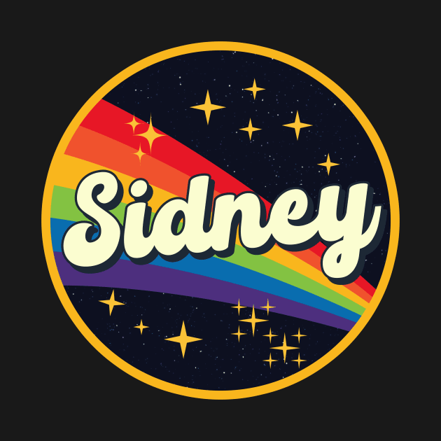 Sidney // Rainbow In Space Vintage Style by LMW Art