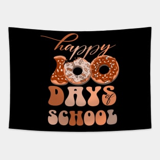 100th days of school Funny groovy donuts kindergarten Teachers Tapestry