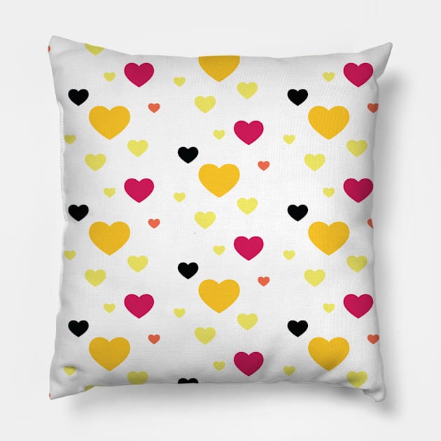 Colorful Mini Hearts Pattern 010#001 Pillow by jeeneecraftz