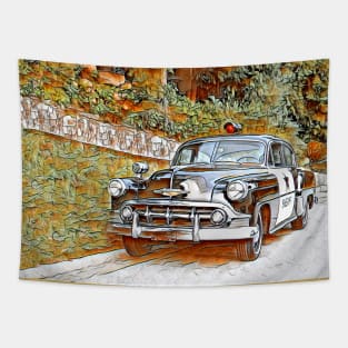 Classic Police Car No.1C Tapestry