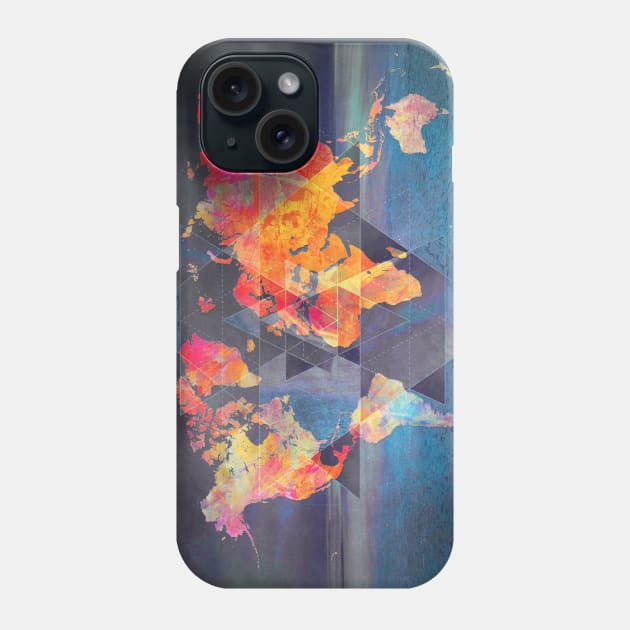 world map travel art #map #worldmap Phone Case by JBJart