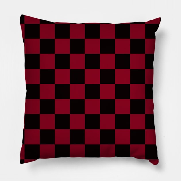 【Black & Red Pattern】 Pillow by Smile Flower