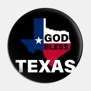 God bless Texas Pin