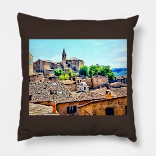 Orvietto Italy Hillside Pillow