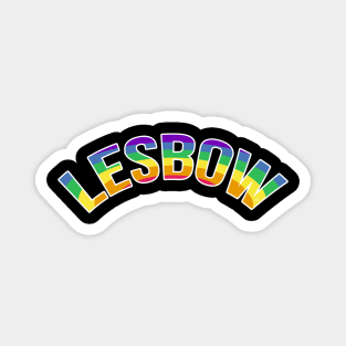 Lesbow Rainbow Word Arc Gay Pride t-shirt Shirt Tee Gift Magnet