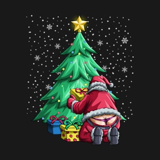 Funny Santa Winter Whale Tail Ugly Christmas Santa Claus Gift T-Shirt