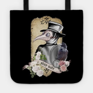 Plague Doctor Say "stay safe" Tote