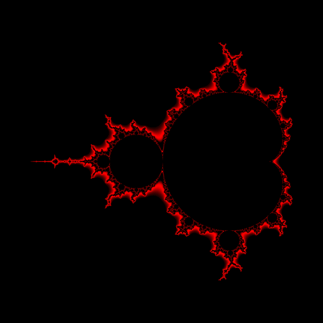 Mandelbrot - Red outline by Rupert Russell