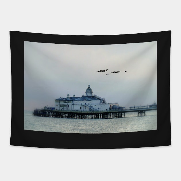 Over the Pier Tapestry by aviationart