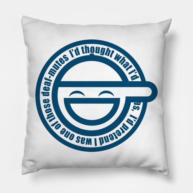 Laughing Man Pillow by Mitzkal