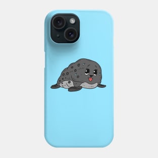 a cute kawaii and sweaty fat seal. ocean animal. Phone Case