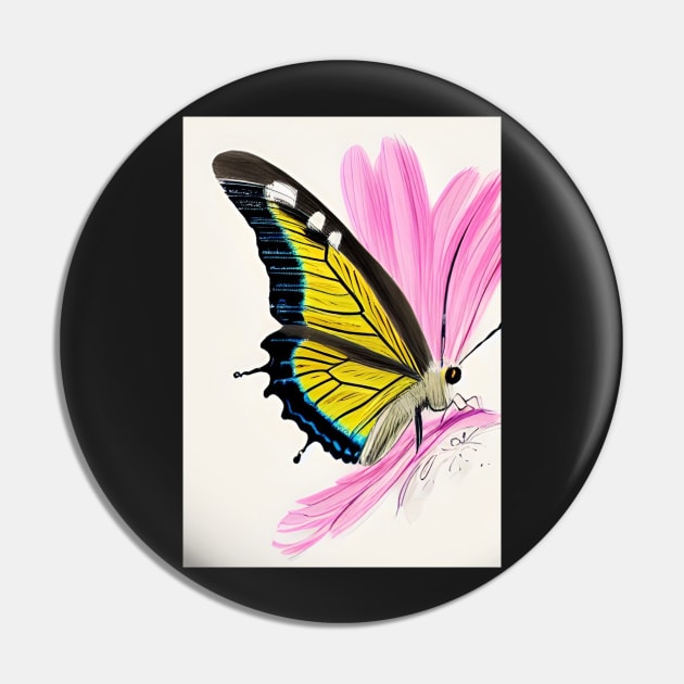 PRETTY COBALT BLUE AND PINK BUTTERFLY Pin by sailorsam1805