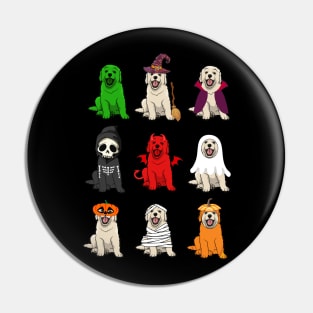 Golden Retrievers Halloween Funny Golden Retrievers Costume Pin