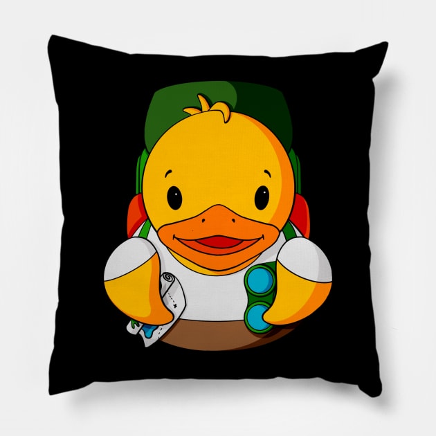 Backpacker Rubber Duck Pillow by Alisha Ober Designs