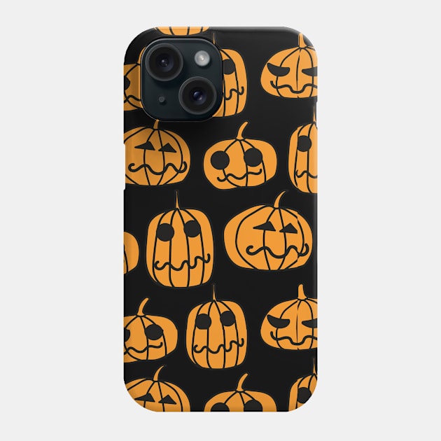 Hallloween Jack-O-Lantern Pattern Phone Case by E.S. Creative