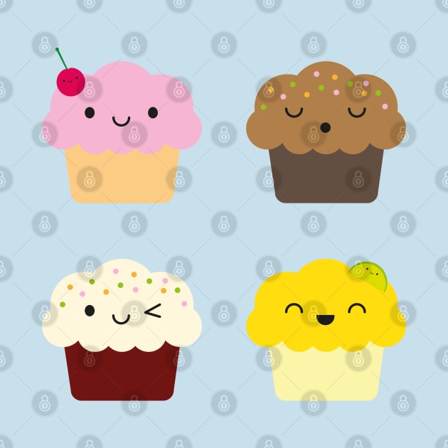 Kawaii Cupcakes by marcelinesmith