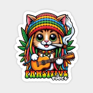 Cute Rasta Cat Magnet