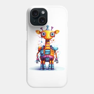 Cartoon giraffe robots. T-Shirt, Sticker. Phone Case