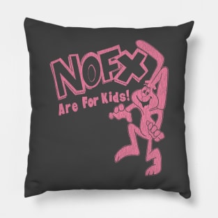 90s nofx are for kids pink Pillow