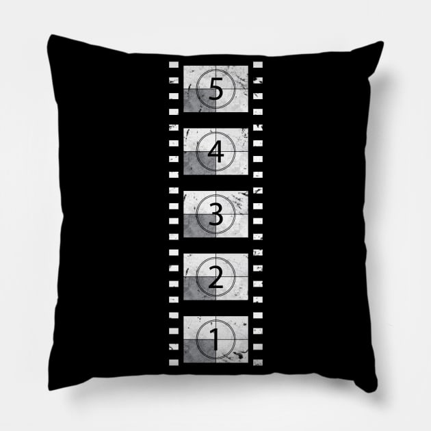 Vintage Film Reel Pillow by Scar