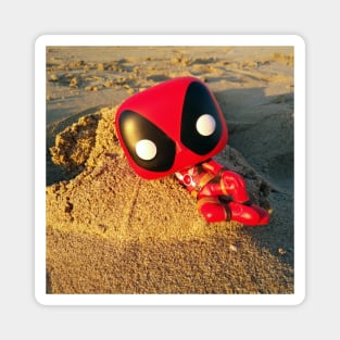 n3rdp8rn 14 -  toy photography – superheroes – 99 problems, but a beach ain't one Magnet