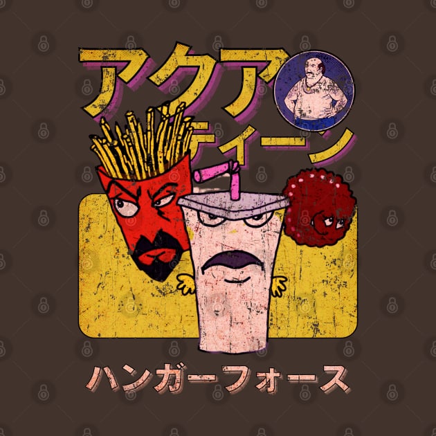 Aqua Teen Hunger Force  Japan Vintage Look Fan Art Design by We Only Do One Take