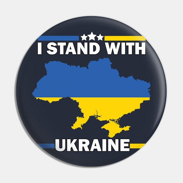 I Stand With Ukraine Pin by Fox Dexter