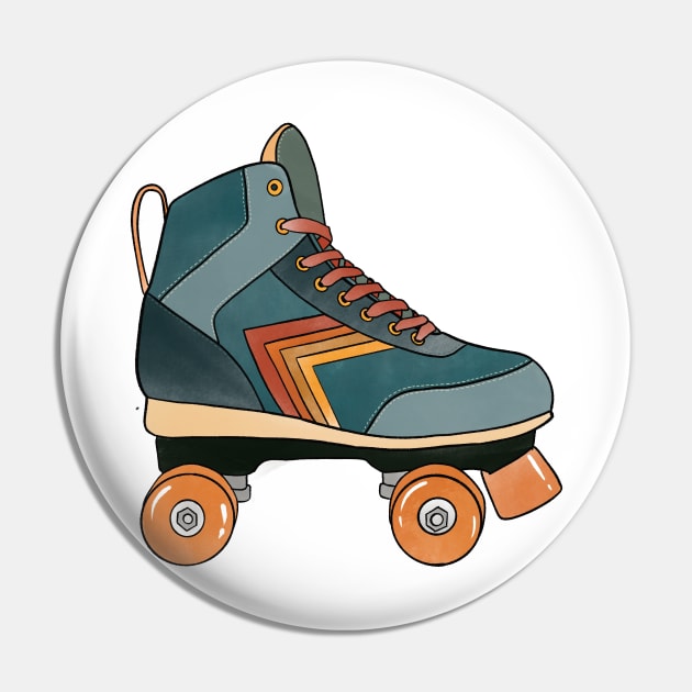 Roller skate 70s Vibe Pin by tonirainbows