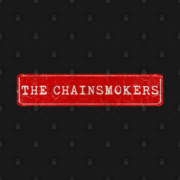 vintage retro plate The Chainsmokers by GXg.Smx