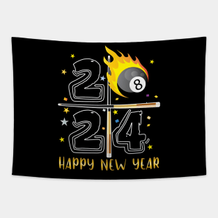 8 Ball Player New Year 2024 Gift Tapestry