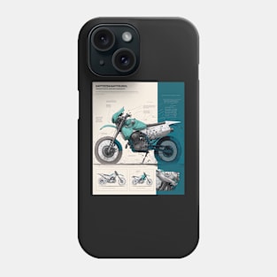 Graph of a Dirt bike drawing style Phone Case