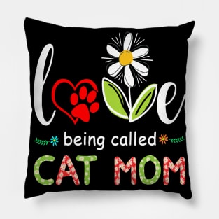 I Love Being Called Cat Mom Sunflower Cute Mothers Day Gifts Pillow